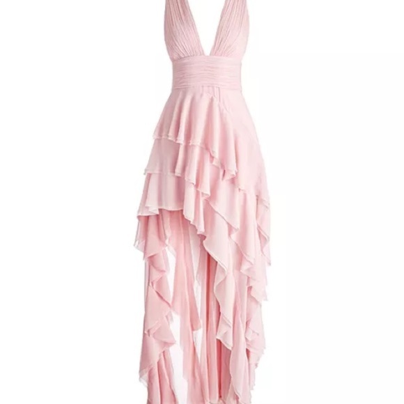 Alice + Olivia Dresses & Skirts - Alice and Olivia
Holly Low Neck Ruffle Asymmetric Maxi Dress NWT
